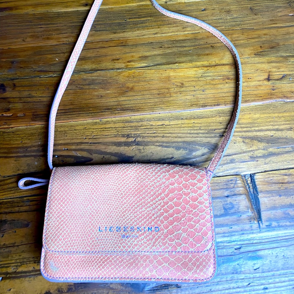 Liebeskind Pink Snakeskin Leather Purse